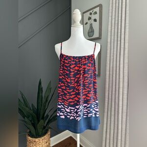 Cabi red blue cami top sleeveless adjustable strap